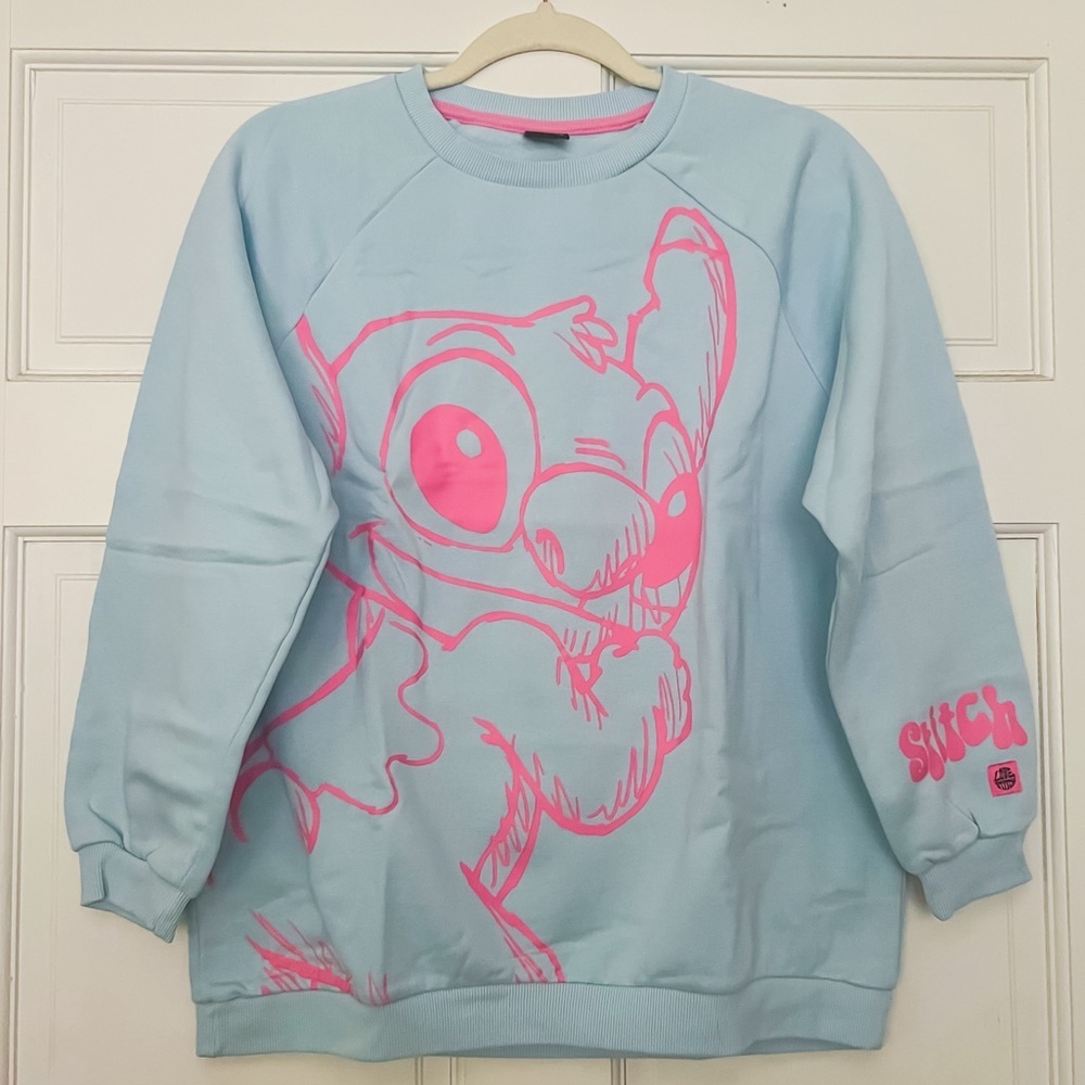Disney at Primark Girls Stitch Crewneck Sweatshirt, Size 14-15 Yrs